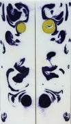 Alumilit not Acrylic White Yell Blue (2 pc) Knife Scaless 1/4" x 1 3/4" x 6 6046
