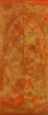 Tangerine & Gold Inlace Acrylester  (2 pc) Mini Knife Scales  3/16