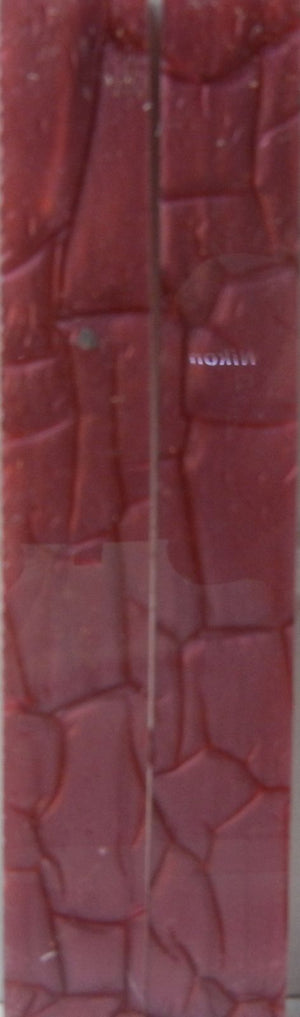 Burgundy Designed Acrylic (2 pc) Knife Scaless 3/16" x 3/4" x 6" - 0422