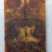 Red Russet Gold Acrylester #22 (2 pc) Knife Scaless 3/16" x 1" x 5" - 1976