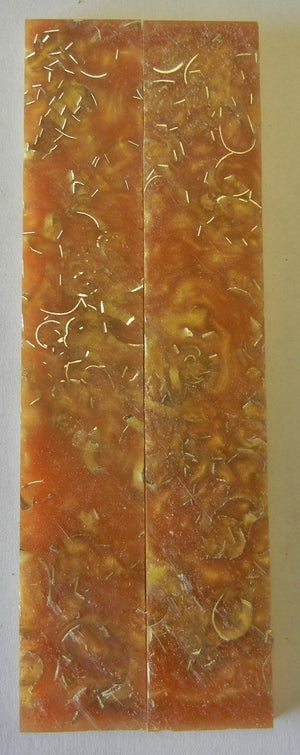 Alumilit Gold Imbedded with Brass (2 pc) Knife Scales 3/16" x 1" x 6" - 7803 - Wood Acrylic Supply