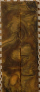 Black & Gold Inlace Acrylester #47 (2 pc) Mini Knife Scales  3/16"x1"x5"    004
