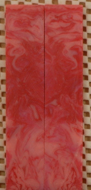 Blush Inlace Acrylester #103 (2 pc) Mini Knife Scales  3/16"x1"x5"    002
