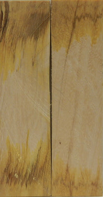 Tamarind Spalted Dyed Light Yellow (2 pc) Knife Scaless  1/4