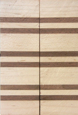Laminated Maple Walnut (2 pc) Knife Scaless 3/8