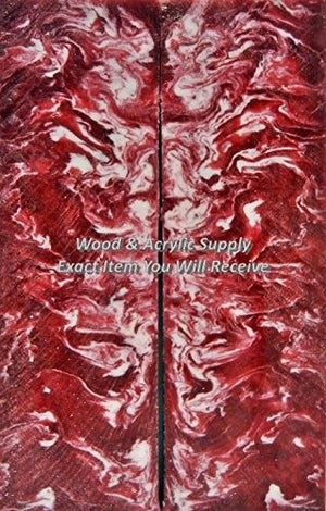 Indiana U IU Acrylester (2 pc) Knife Scales 3/8" x 2" x 6" 5657 - Wood Acrylic Supply