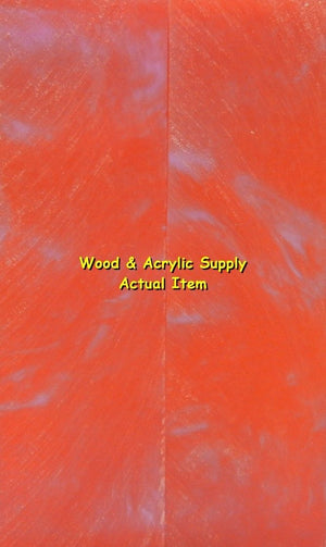 Hot Pink Acrylester #48 (2 pc) Knife Scales 1/4" x 1 1/2" x 5" 5773 - Wood Acrylic Supply