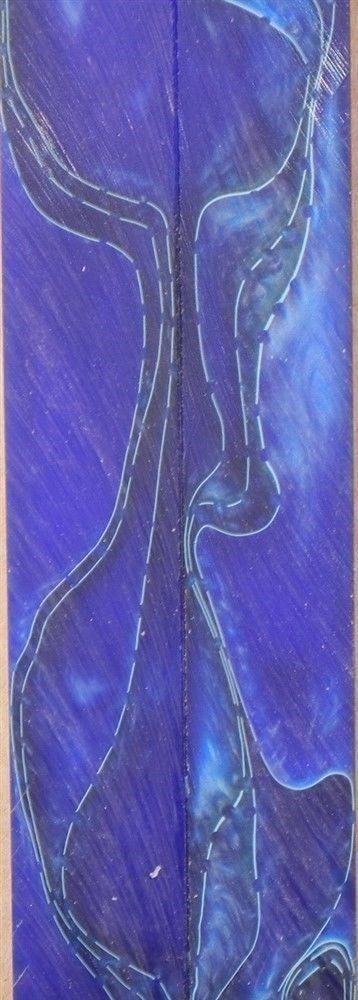 Blueberry Mesh Acrylic #35 (2 pc) Mini Knife Scale  3/16"x3/4"x5"    500 - Wood Acrylic Supply