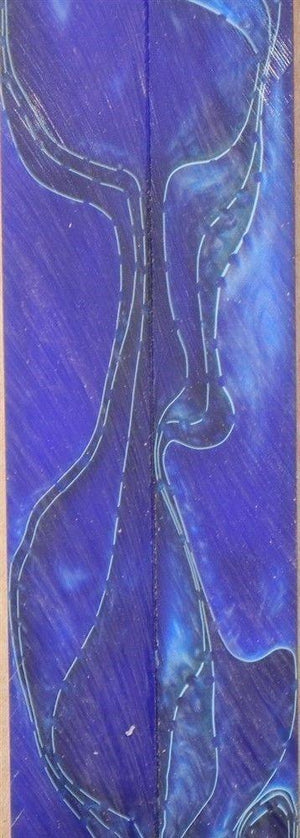 Blueberry Mesh Acrylic #35 (2 pc) Mini Knife Scale  3/16"x3/4"x5"    500 - Wood Acrylic Supply