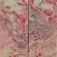 Christmas Swirl Inlace Acryl 2 pc Knife Scales  1/4"x1 1/2"x5"      005