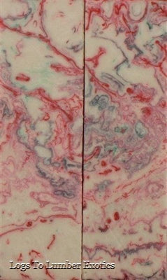 Christmas Swirl Inlace Acryl 2 pc Knife Scales  1/4