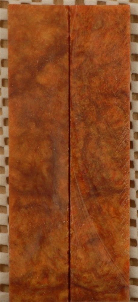 Bronze & Gold Inlace Acrylester #51 (2 pc) Mini Knife Scales  3/16"x1"x5"    001