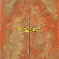 Tangerine & Gold Acrylester #62 (2 pc) Knife Scaless 1/4" x 1 3/4" x 6" 5753