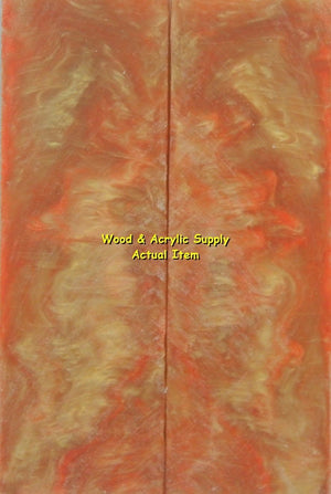 Tangerine & Gold Acrylester #62 (2 pc) Knife Scaless 1/4" x 1 3/4" x 6" 5753