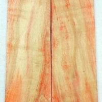 Box Elder w Red Dye (2 pc) Knife Scales 1/4" x 2" x 6" - 1249 - Wood Acrylic Supply