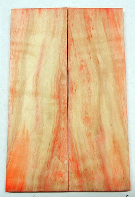 Box Elder w Red Dye (2 pc) Knife Scales 1/4