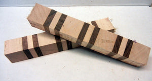 Laminated Maple Walnut (1 pc) Pen/Reel Blank 1"sq x 6" - 7855