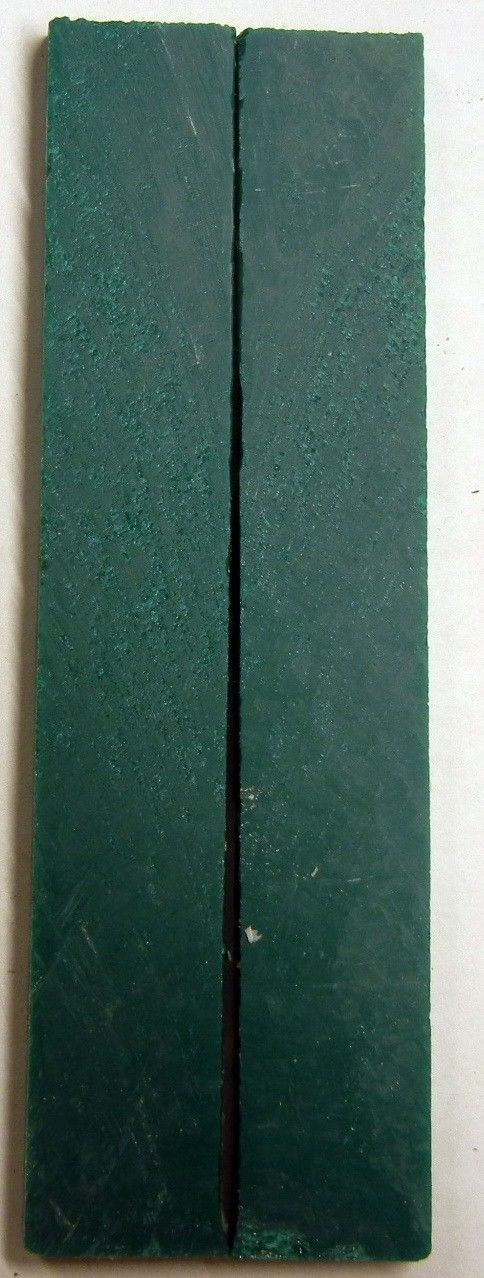 Solid Green Inlace Acrylester sc6 (2 pc) Knife Scaless 3/16" x 3/4" x 5" - 2333