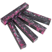 3/4" x 3/4" x 5" Pen Blank Pink Damascus Acrylester #123 - Wood Acrylic Supply