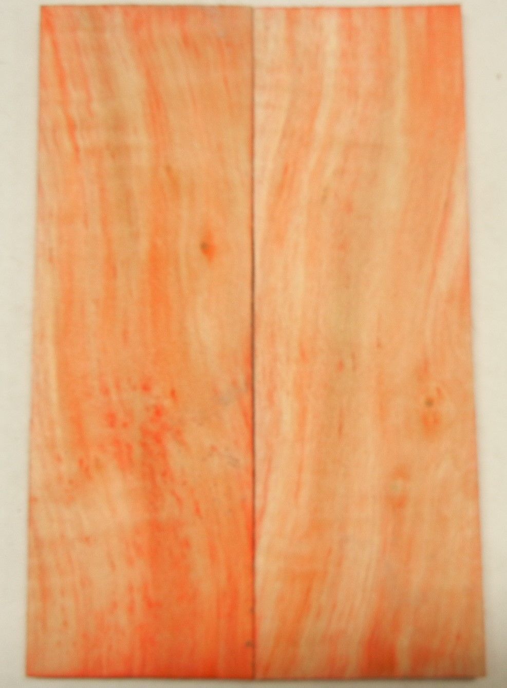 Box Elder w Red Dye (2 pc) Razor Knife Scales 3/16" x 2" x 6" - 1251 - Wood Acrylic Supply
