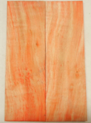 Box Elder w Red Dye (2 pc) Razor Knife Scales 3/16