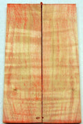 Box Elder w Red Dye (2 pc) Knife Scales 1/4" x 1 1/2" x 5" - 1246 - Wood Acrylic Supply