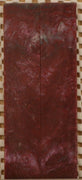 Crimson & Silver Inlace Acrylester  (2 pc) Mini Knife Scales  3/16"x1"x5"    003