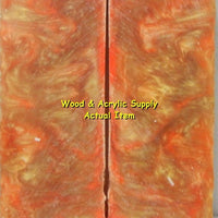 Tangerine & Gold Acrylester #62 (2 pc) Knife Scaless 3/8" x 1 3/4" x 5" 5755