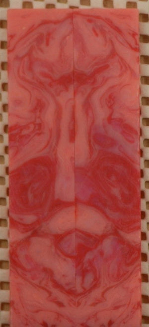 Blush Inlace Acrylester #103 (2 pc) Mini Knife Scales  3/16"x1"x5"    001