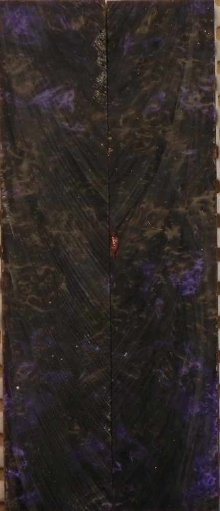 Black & Violet Inlace Acrylester #23 (2 pc) Mini Knife Scales  3/16"x1"x5"    003