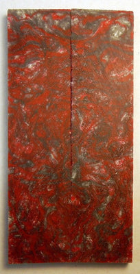 Crimson & Silver Acrylester #40 (2 pc) Knife Scales 3/8