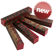 Hybridz Banksia Pod and Alumilite Red Pen Blank 3/4" x 5" - Wood Acrylic Supply