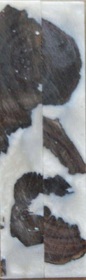 Hybrid Mopane Driftwood-White (2 pc) Knife Scales 1/4