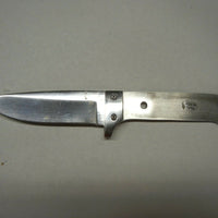 Full Tang Small Drop Point Stainless Steel w Bolsters Attached & Sheath - Wood Acrylic Supply