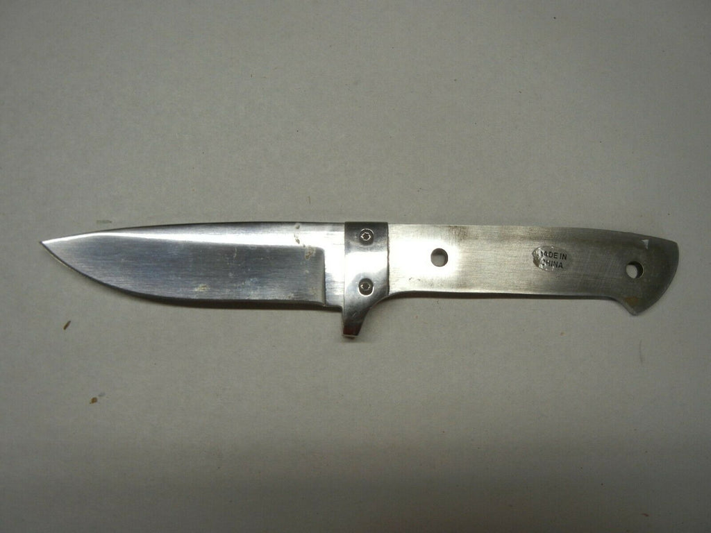 Full Tang Small Drop Point Stainless Steel w Bolsters Attached & Sheath - Wood Acrylic Supply