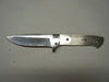 Full Tang Small Drop Point Stainless Steel w Bolsters Attached & Sheath - Wood Acrylic Supply