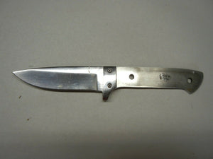 Full Tang Small Drop Point Stainless Steel w Bolsters Attached & Sheath - Wood Acrylic Supply