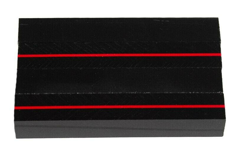 Thin Red Line Acrylic Pen Blank 3/4"x3/4"x4" BTWPBM1094SHORT4 (1 pc)