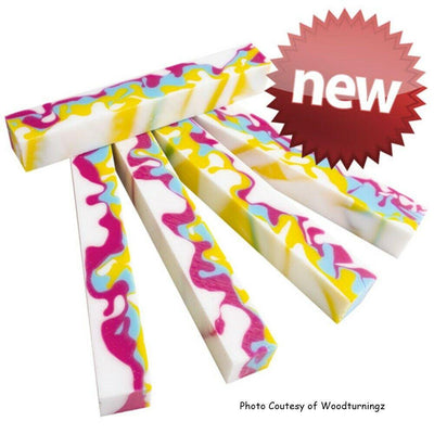 Pastel Camo Acrylic Pen Blank 3/4