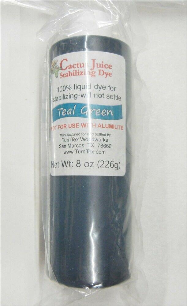 Teal Green Cactus Juice Stabilizing Dye 8 oz net weight by TurnTex Woodworks - Wood Acrylic Supply