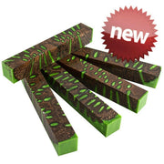 Hybridz Banksia Pod and Alumilite Green Pen Blank 3/4" x 5" - Wood Acrylic Supply