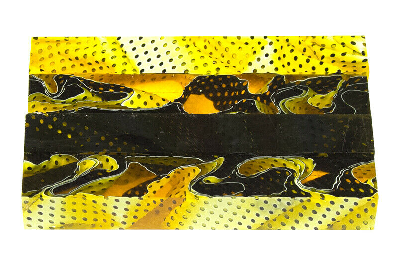 Canary Water Mesh Acrylic Pen Blank 3/4"x3/4"x4" BTWPBM1418SHORT4 (1 pc)