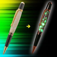 Glow Stonez - #03 Kryptonite (1 pc) 3/4" x 3/4" x 5" Pen Blank - Wood Acrylic Supply