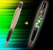 Glow Stonez - #03 Kryptonite (1 pc) 3/4" x 3/4" x 5" Pen Blank - Wood Acrylic Supply