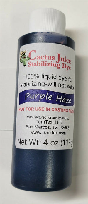 Purple Haze Cactus Juice Stabilizing Dye (1) 4 oz bottle TurnTex Woodworks