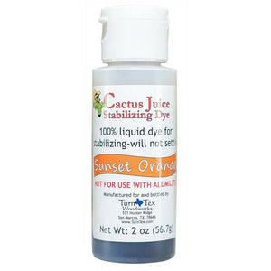Sunset Orange Cactus Juice Stabilizing Dye 2 oz net weight by TurnTex Woodworks - Wood Acrylic Supply