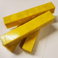 1" x 1" x 6" Pen Blank Crushed Yellow Acrylester #03 - Wood Acrylic Supply
