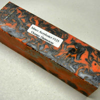 Orange Damascus Acrylester #125 1 1/2" x 1 1/2" x 6" Game Call (1 pc) - Wood Acrylic Supply