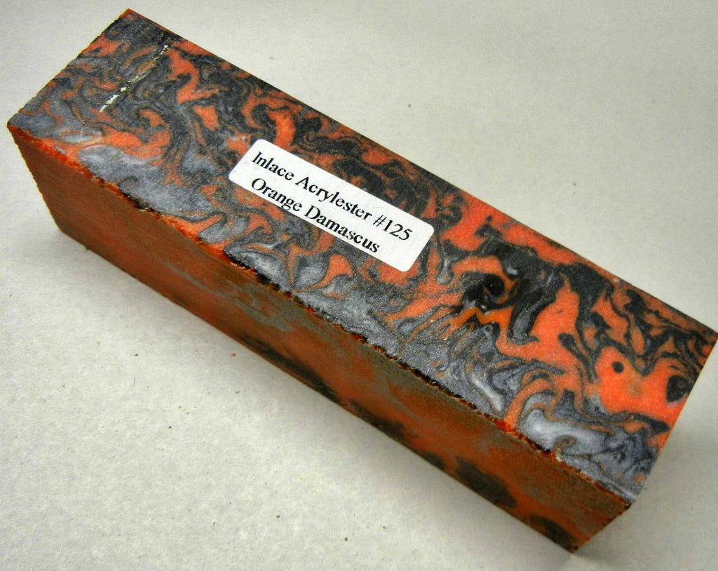 Orange Damascus Acrylester #125 1 1/2" x 1 1/2" x 6" Game Call (1 pc) - Wood Acrylic Supply
