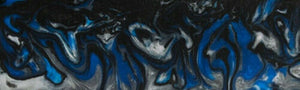 Blue Damascus Acrylester #121 (2 pc) Knife Scaless 1/4" x 1 1/2" x 6"